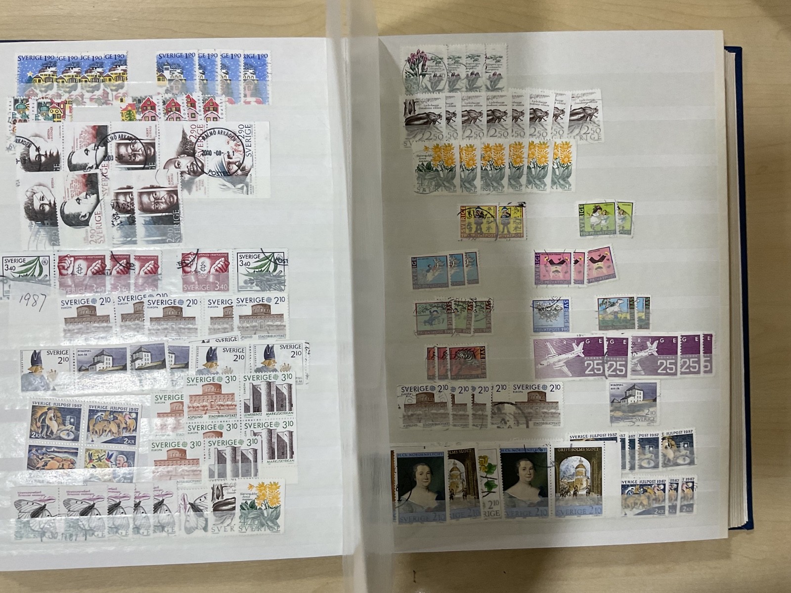 Sweden stamps. Vintage. 4 stock books/album. 4.8kg. BG97*