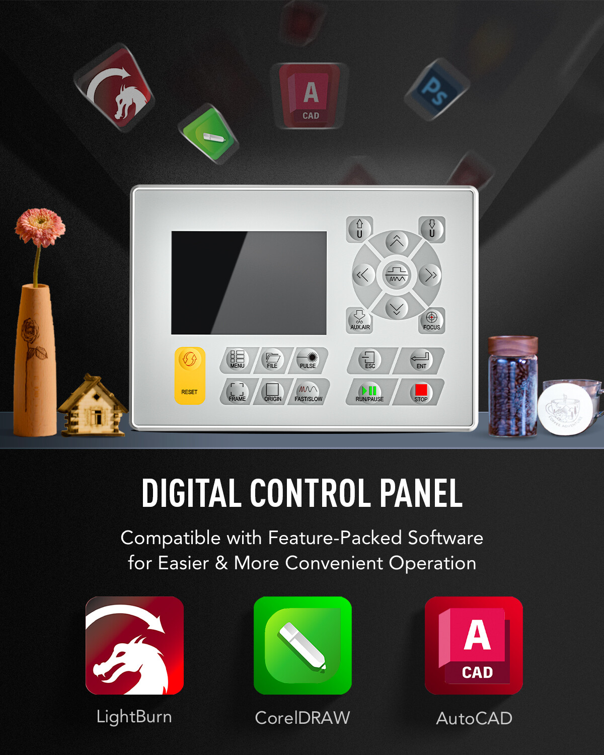 OMTech™️ 50W 12×20 CO2 Laser Engraver Cutter Engrving Machine 2023 Upgraded