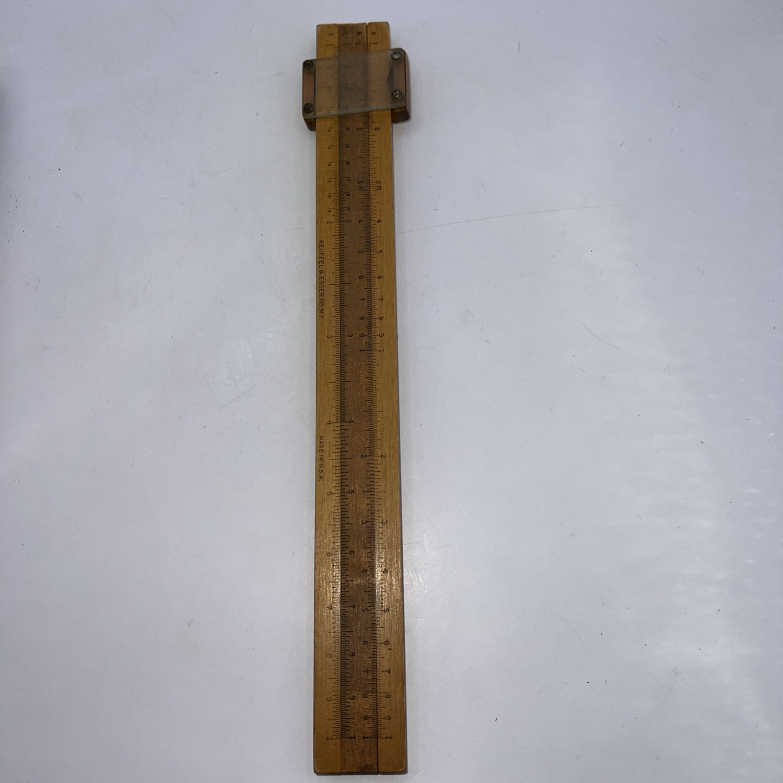 Vintage 1920s K & E Beginners Slide Rule 4058c Keuffel & Esser Wood USA EOC
