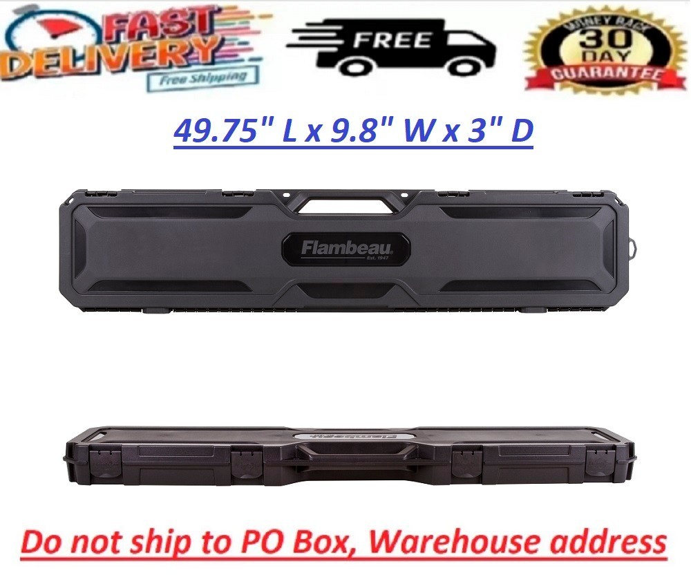 Rifle Shotgun Hard Carry Case Single Gun Storage Box Padded Tactical Hunting New