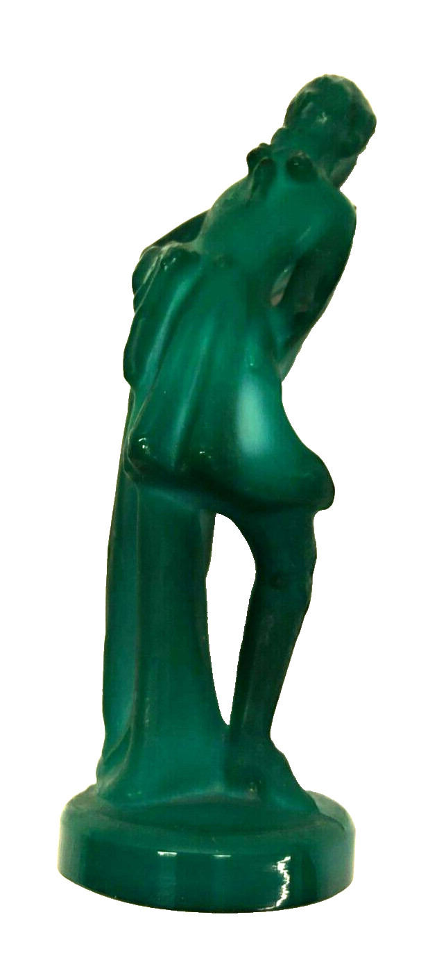 Decorative Bohemian Czech Malachite Glass Beautiful Statue George Washington NEW