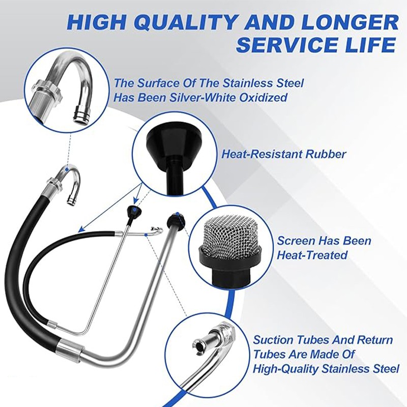 Stainless Steel Suction Hose & Reflux Line Sets For Graco 390 395 490 495 595