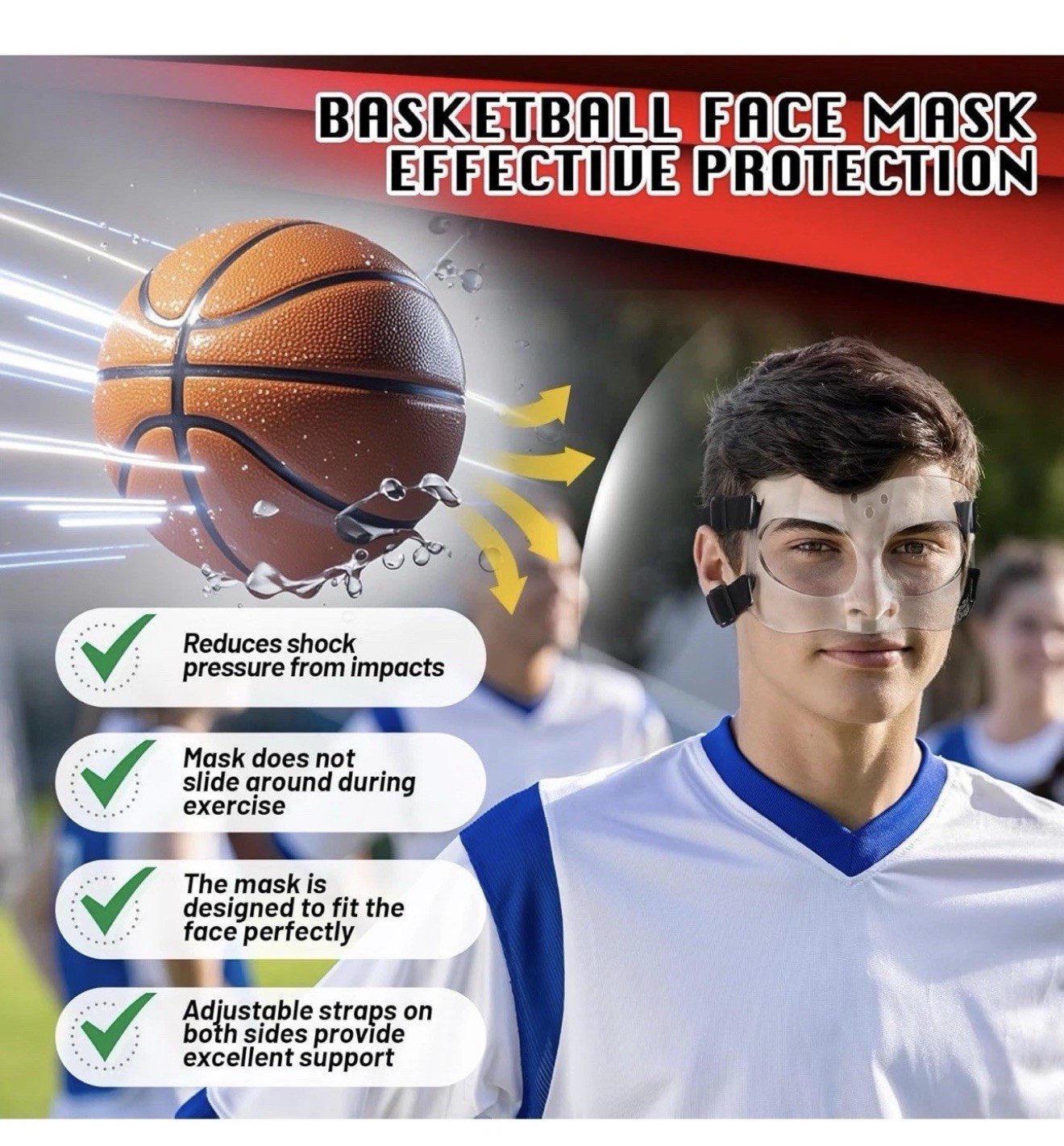 Face Nose Guard Protector - High Quality for Soccer/Basketball