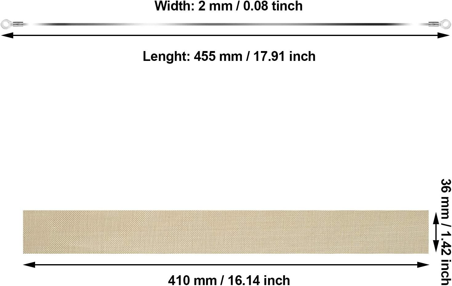 10 Pcs Impulse Sealer Replacement Parts 8 or 16 Inch Heat Seal Strips Element