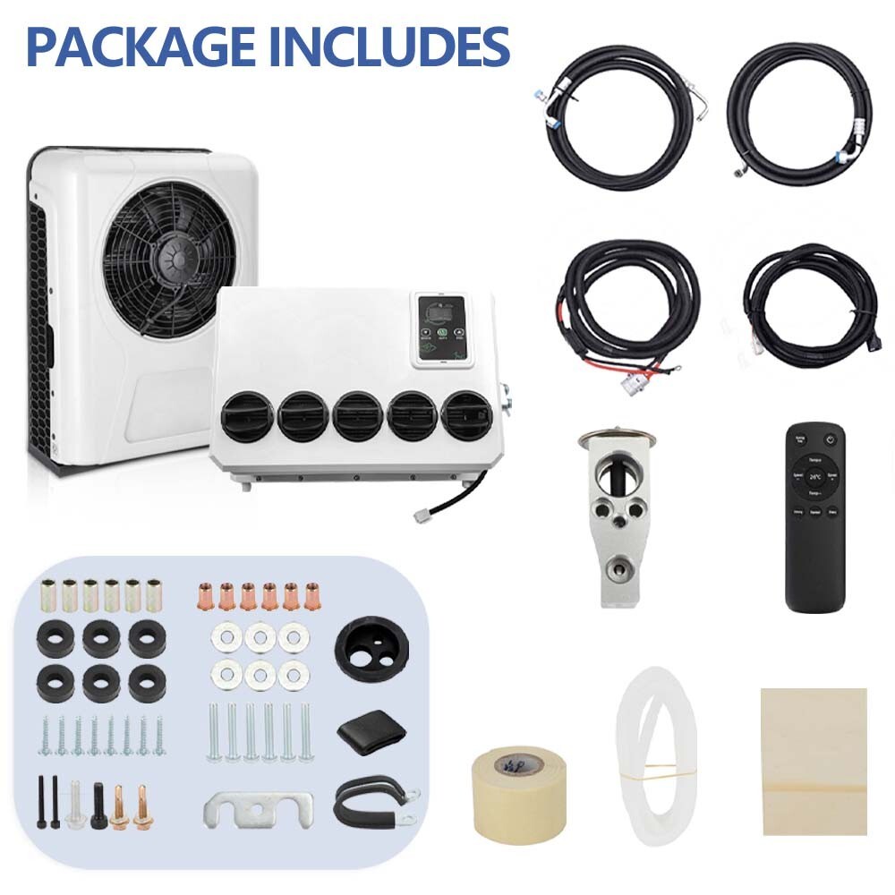 12V RV Air Conditioner 12000 BTU Split Car AC Unit Kit Fit Truck Cab Bus Caravan