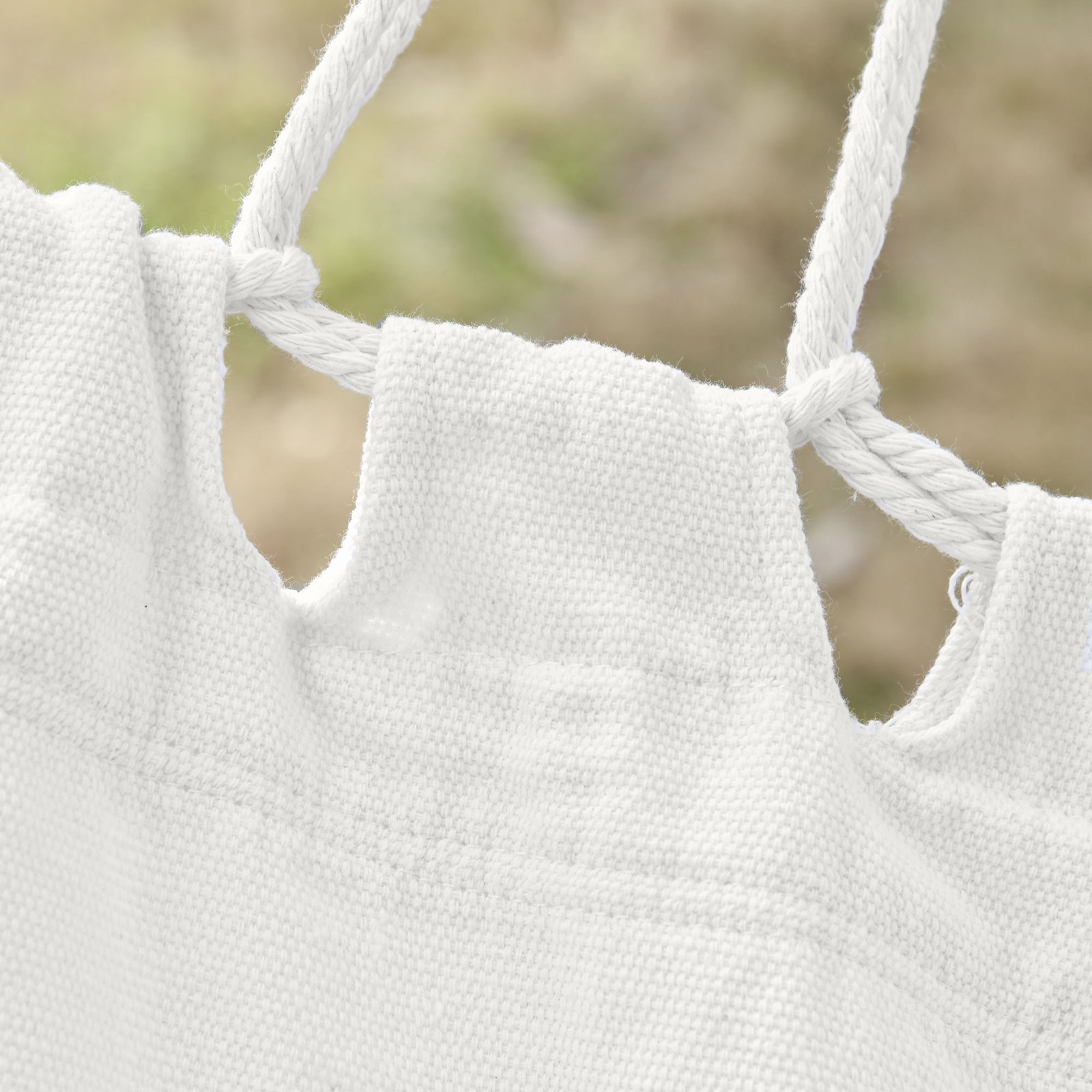 Outdoor Brazilian-Style Cotton Hammock Bed Backyard w/ Carrying Bag, 330 lbs