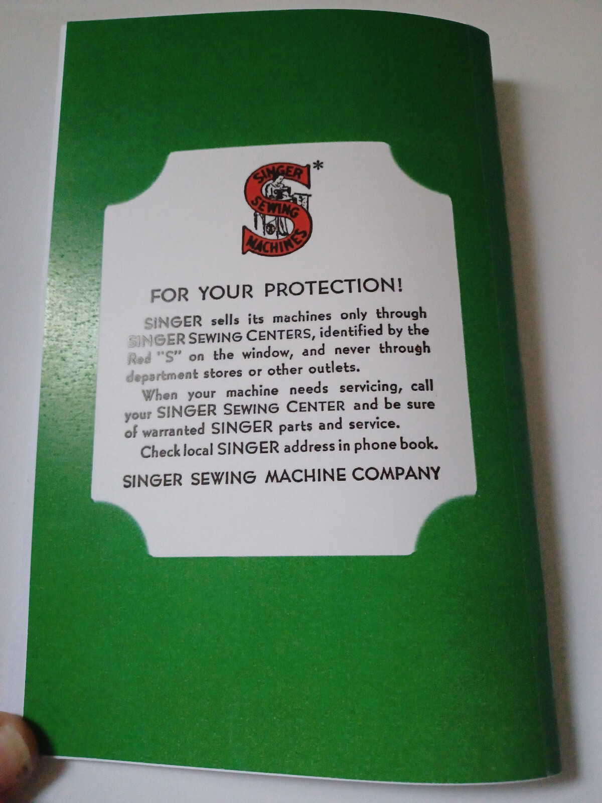 Singer 201-2 Manual Instruction Sewing Machine Reprint (Model 201)