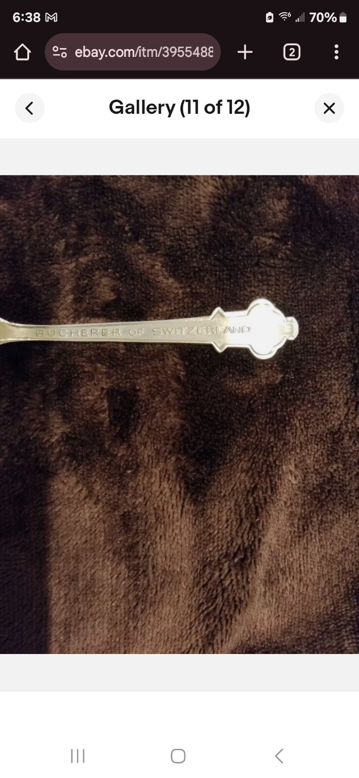 Rare Basel Rolex Bucherer Watches B100 12 Vintage Souvenir Spoon Collectible