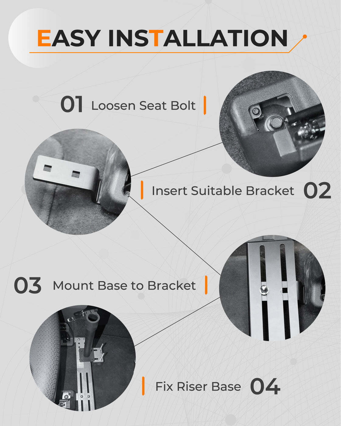 Adjustable Laptop Vehicle Mount | Computer Seat Mount | For Auto Van Truck SUV