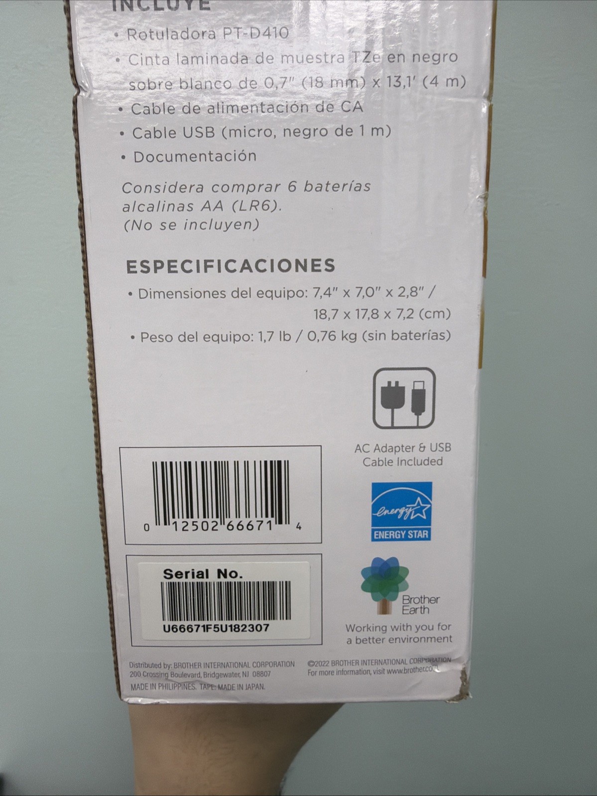 Brother P-touch PT-D410 Label Printer 18mm 3/4 " White NEW Sealed‼️