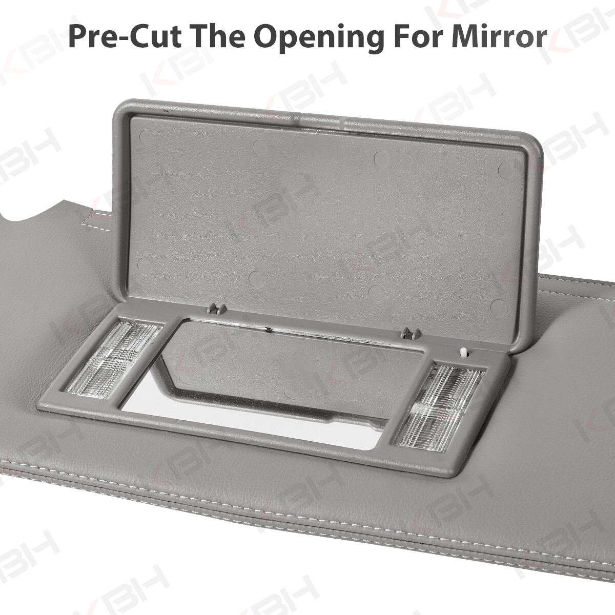 2pcs Fits 1995-1999 Tahoe Suburban Yukon Sun Visor Leather Cover Trim Gray KBH