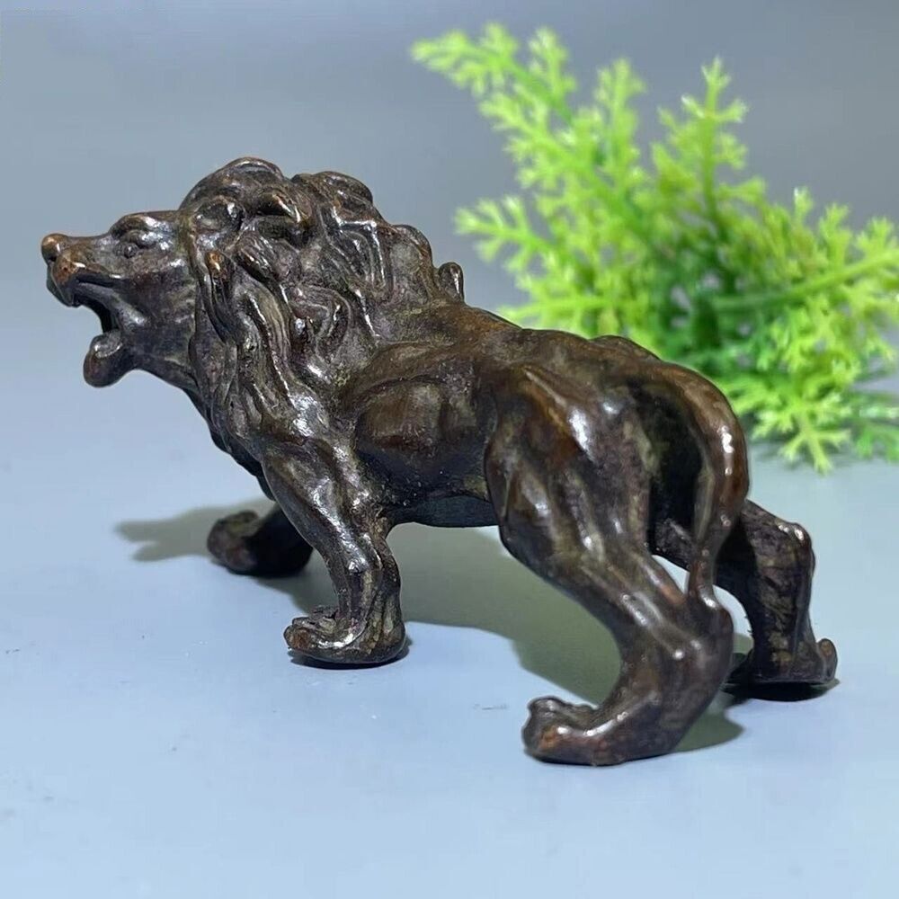 Bronze antique lion statue collection decorative animal statue