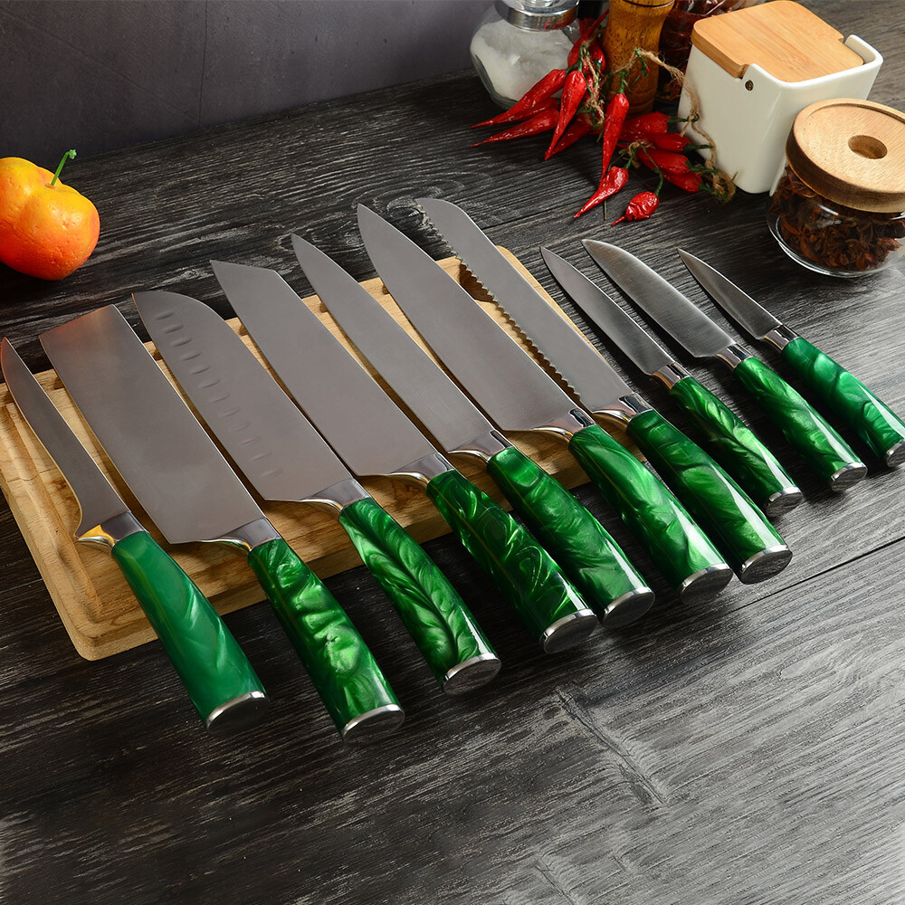Japanese Damascus Pattern Chef Knives Stainless Steel Cleaver Kitchen Knife Set
