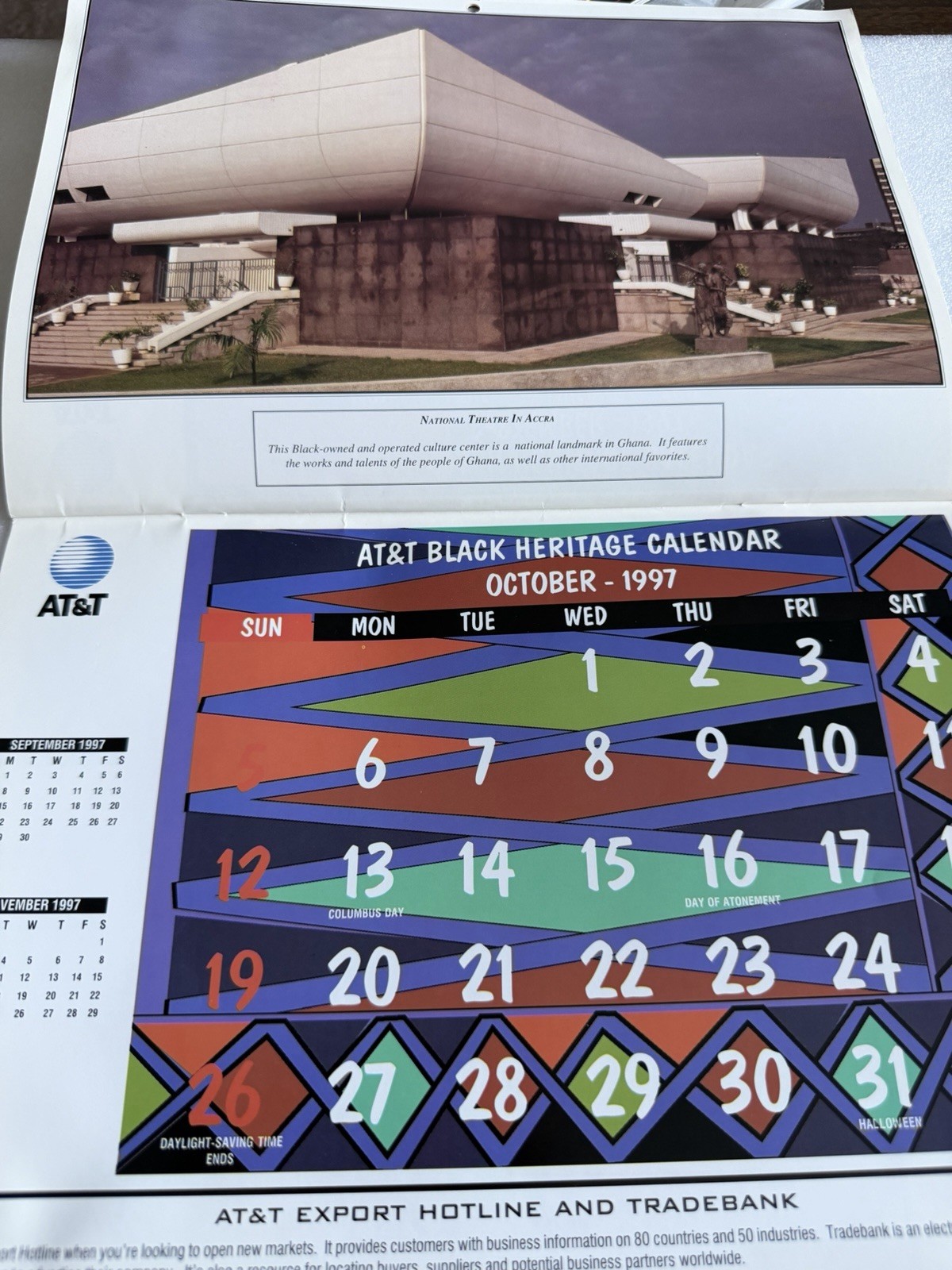 Rare AT&T 1997 Black Heritage Calendar