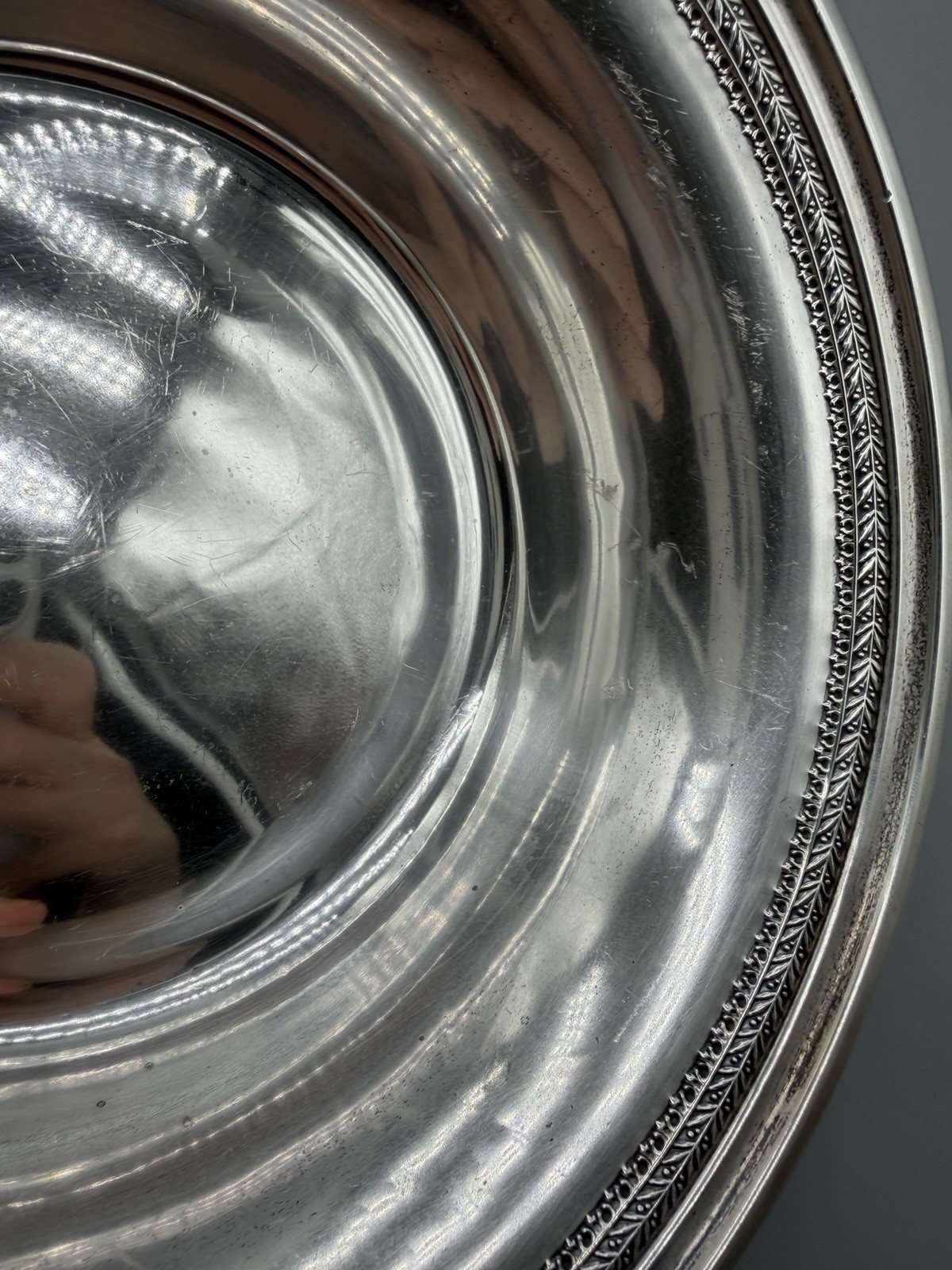 American Sterling Silver Large Shallow Bowl, 203 grams