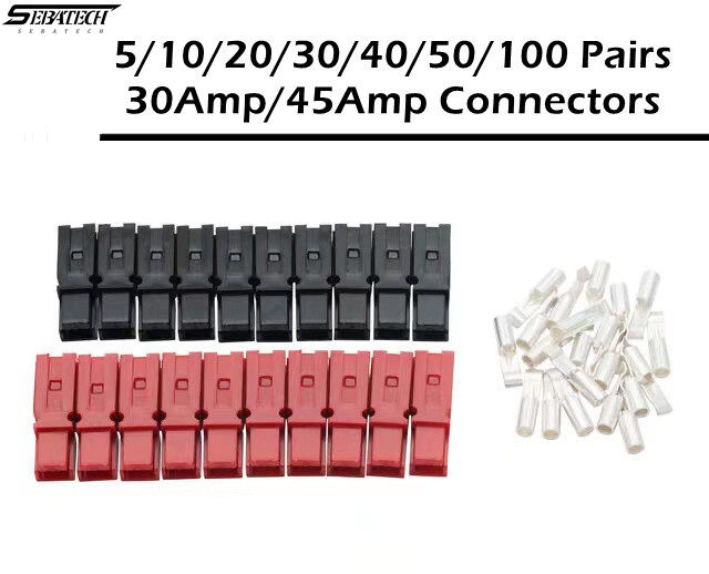 5/10/20/30/40/50/100 Pairs 30Amp/45Amp Plug for Anderson Powerpole Connectors