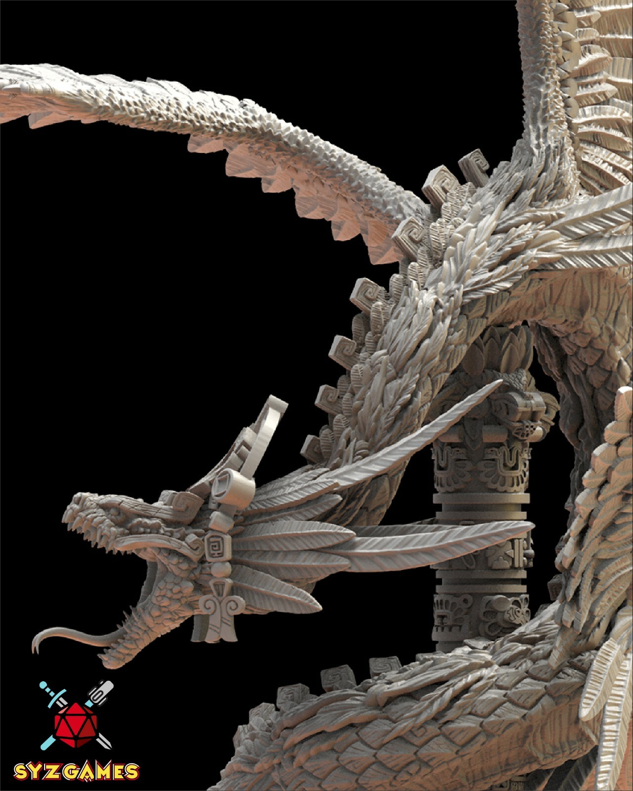 Goddess Quetzalcoatl Fantasy Miniature D&D RPG Tabletop Game