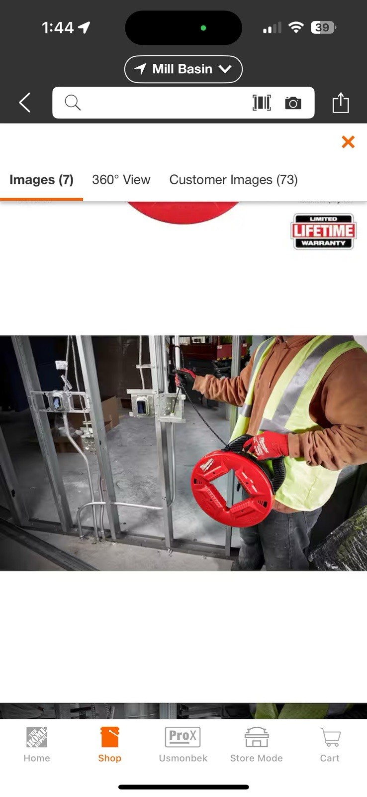 Milwaukee Tool 48-22-4165 100 Ft Polyester Fish Tape W/Nonconductive Tip