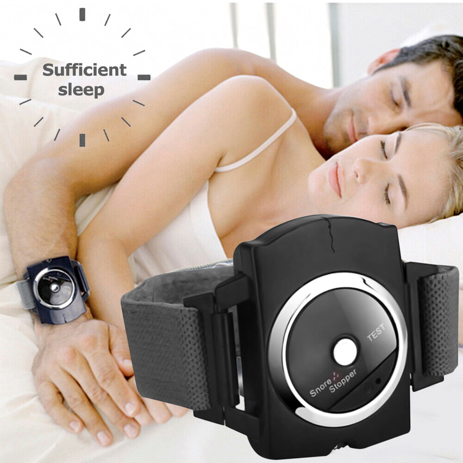 Anti-Snore Wristband Snore Stopper Sleep Connection Bracelet Device Snoring USA