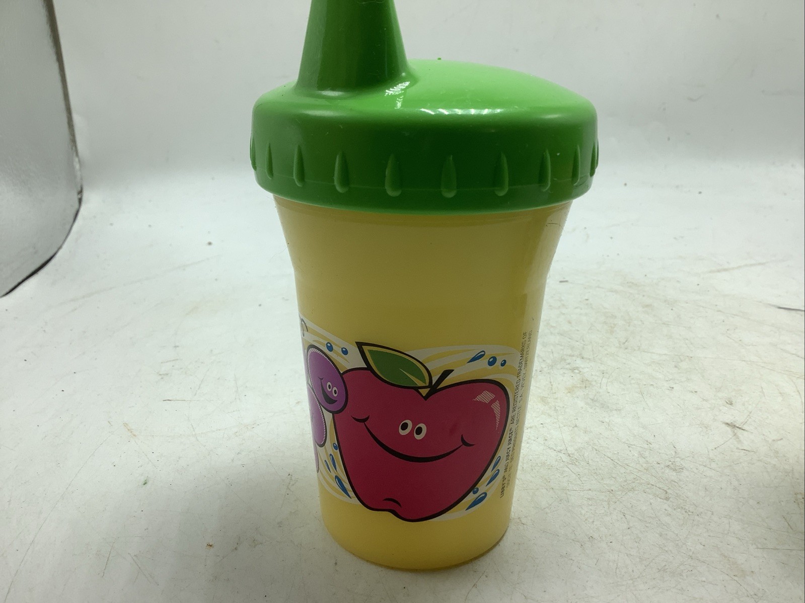 2 Vintage Playtex Juicy Juice Advertisement Plastic Sippy Cup with Valve RARE