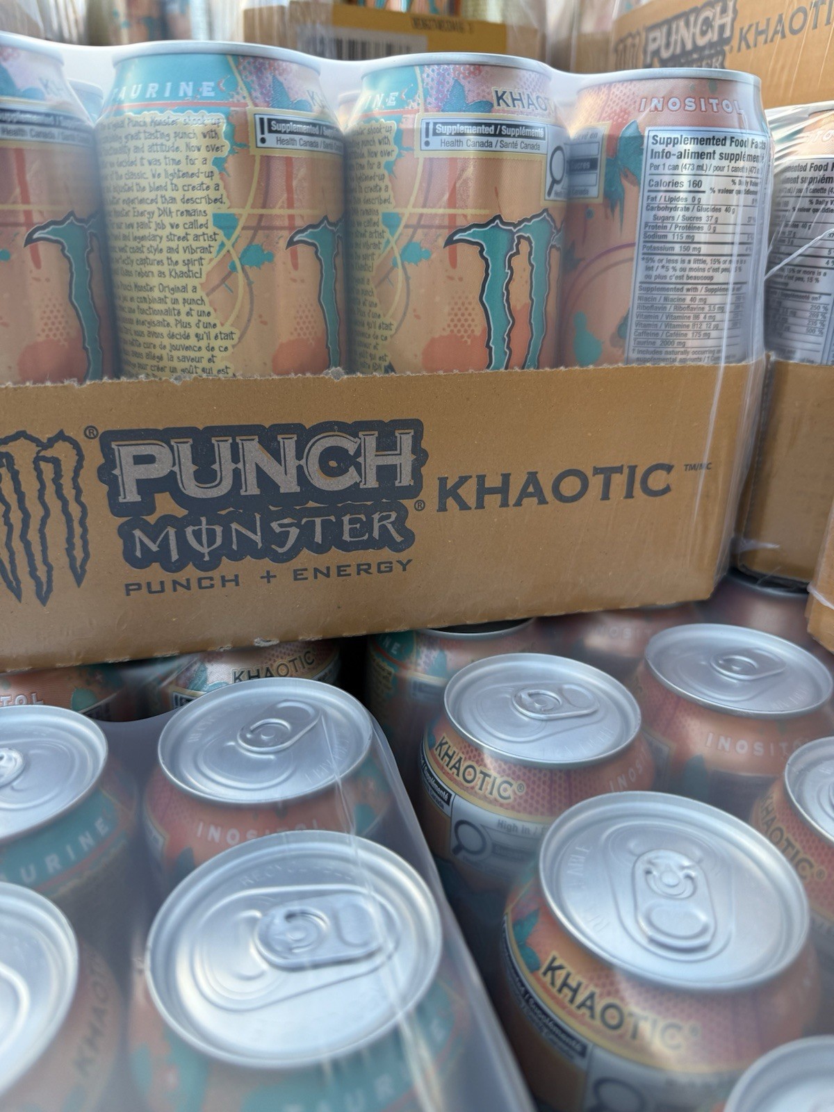 24 Pack Monster Juice Khaotic 16 Fl. Oz Discontinued! Canada Imported. Free Ship