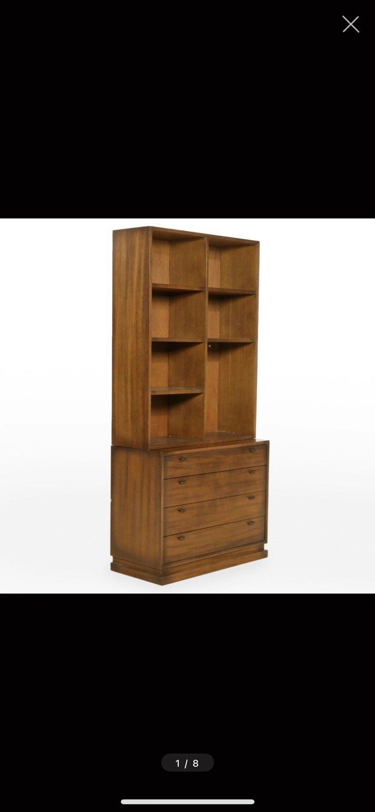 American Of Martinsville Oak Bookcase 1970’s