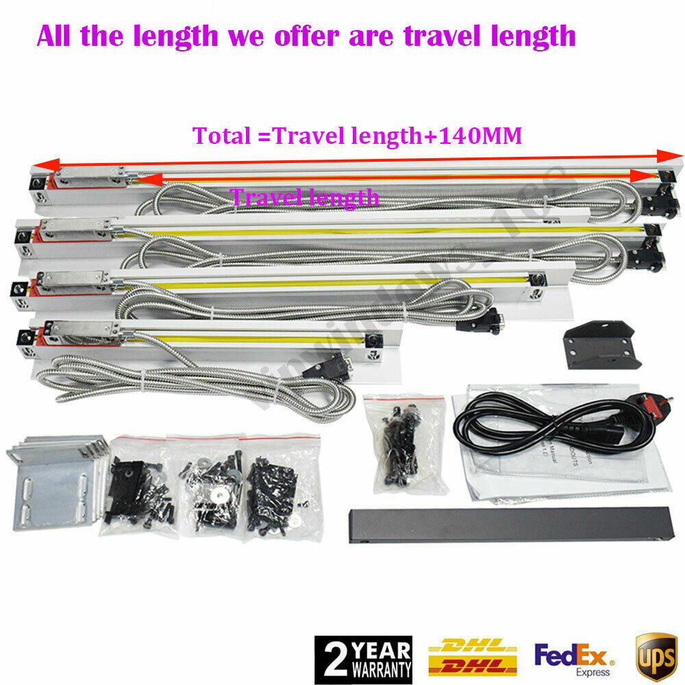 2Axis/3Axis LCD DRO Display Digital Readout+Linear Scale Sensor Encoder CNC Mill