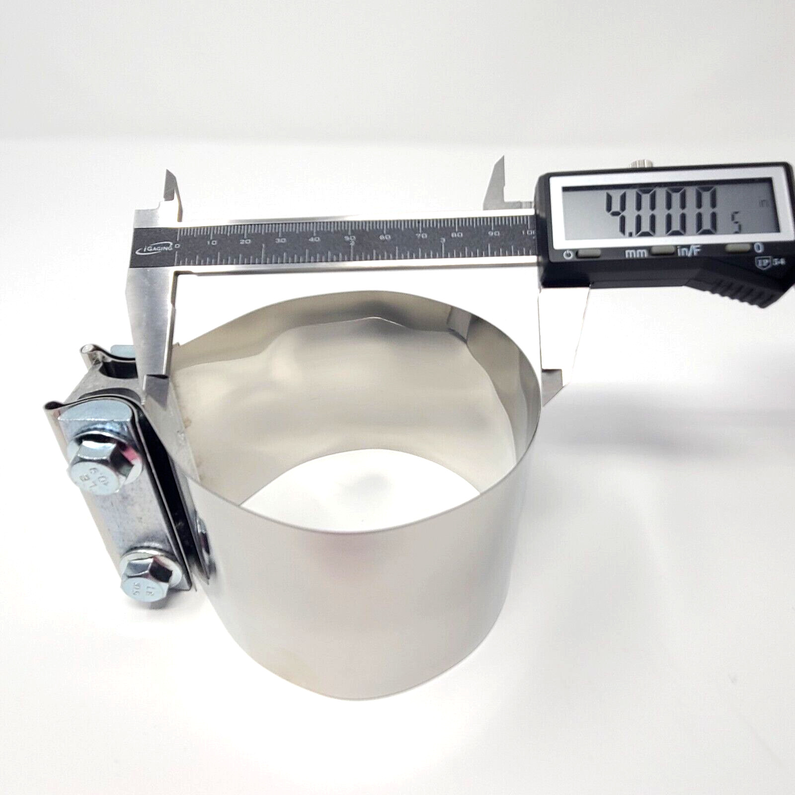 4" Butt Joint Band Exhaust Clamp Sleeve Coupler T304 Quality Stainless Steel x 1