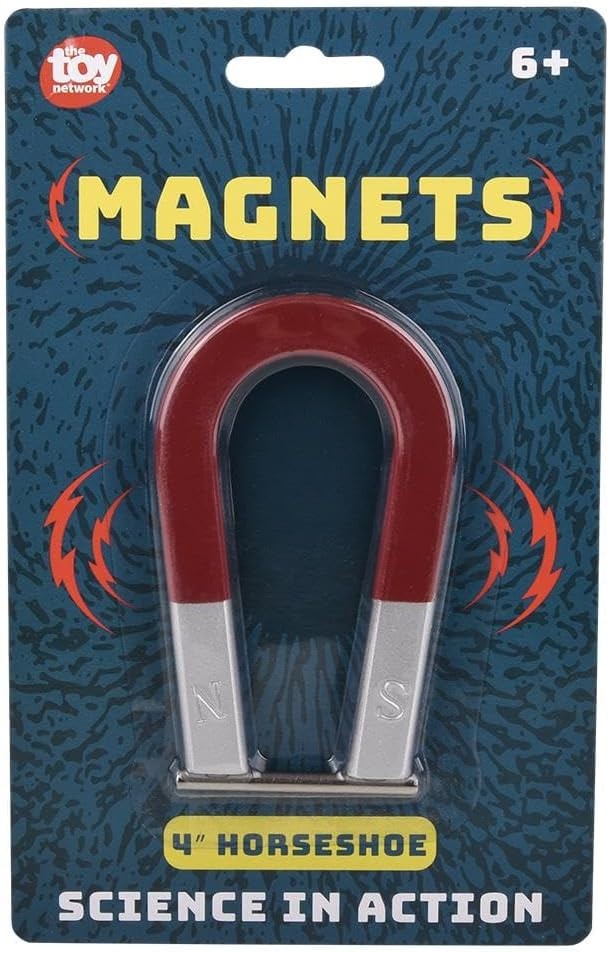 Metal Horseshoe Magnet (4 Inch) Strong Educational Science Tool for Learning Fun