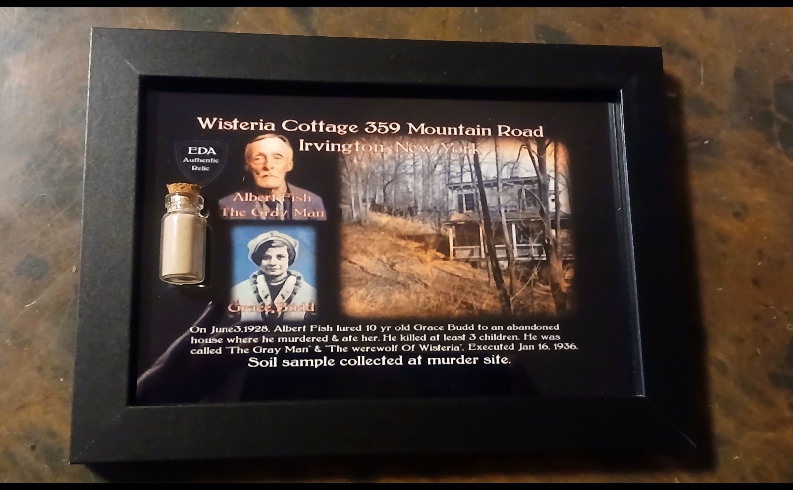Albert Fish Haunted Item Relic Soil Sample The Gray Man True Crime Cannibal