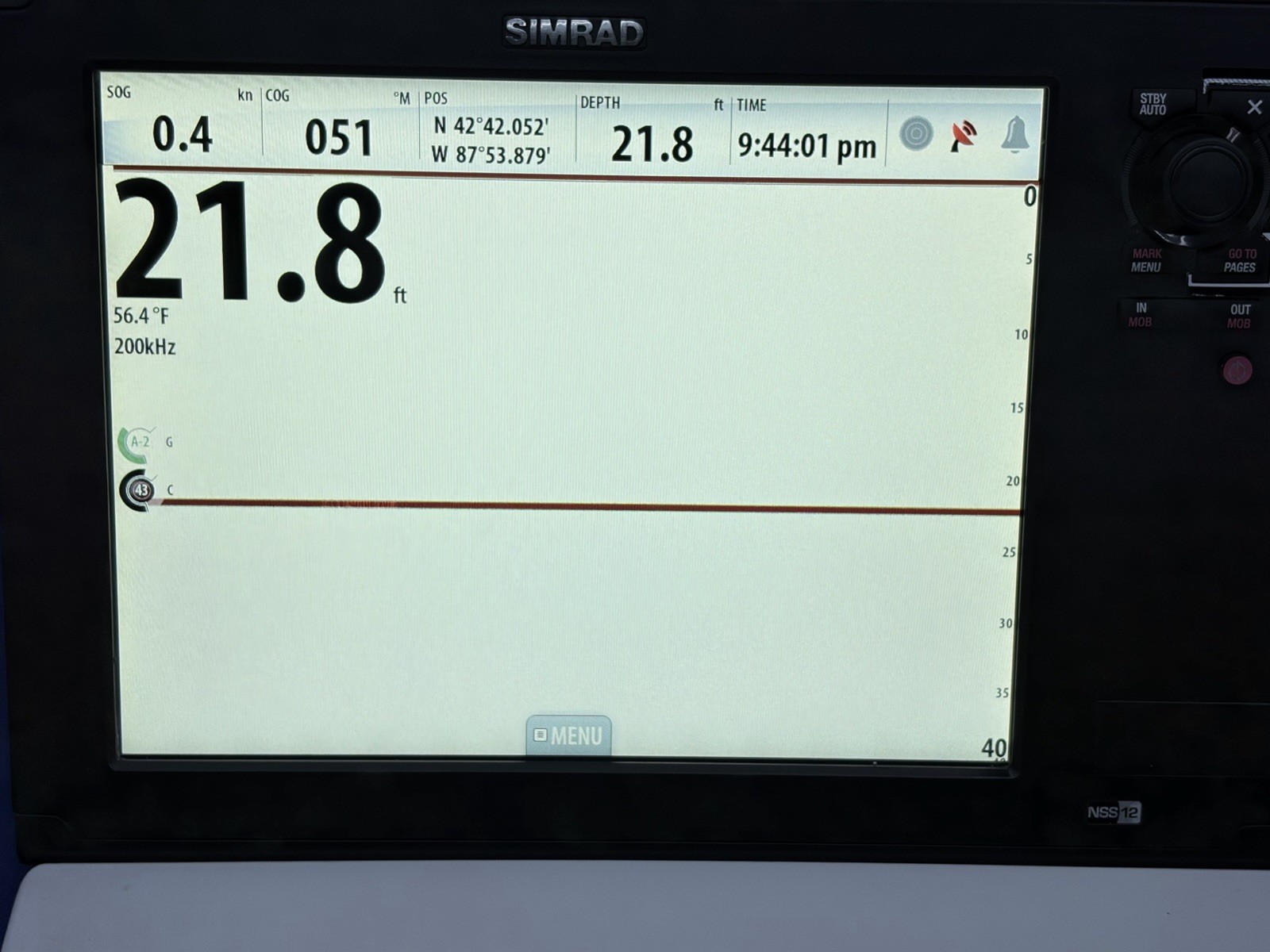 Simrad NSS 12 Sport GPS Chartplotter Sonar Multifunction Display W/ Cover