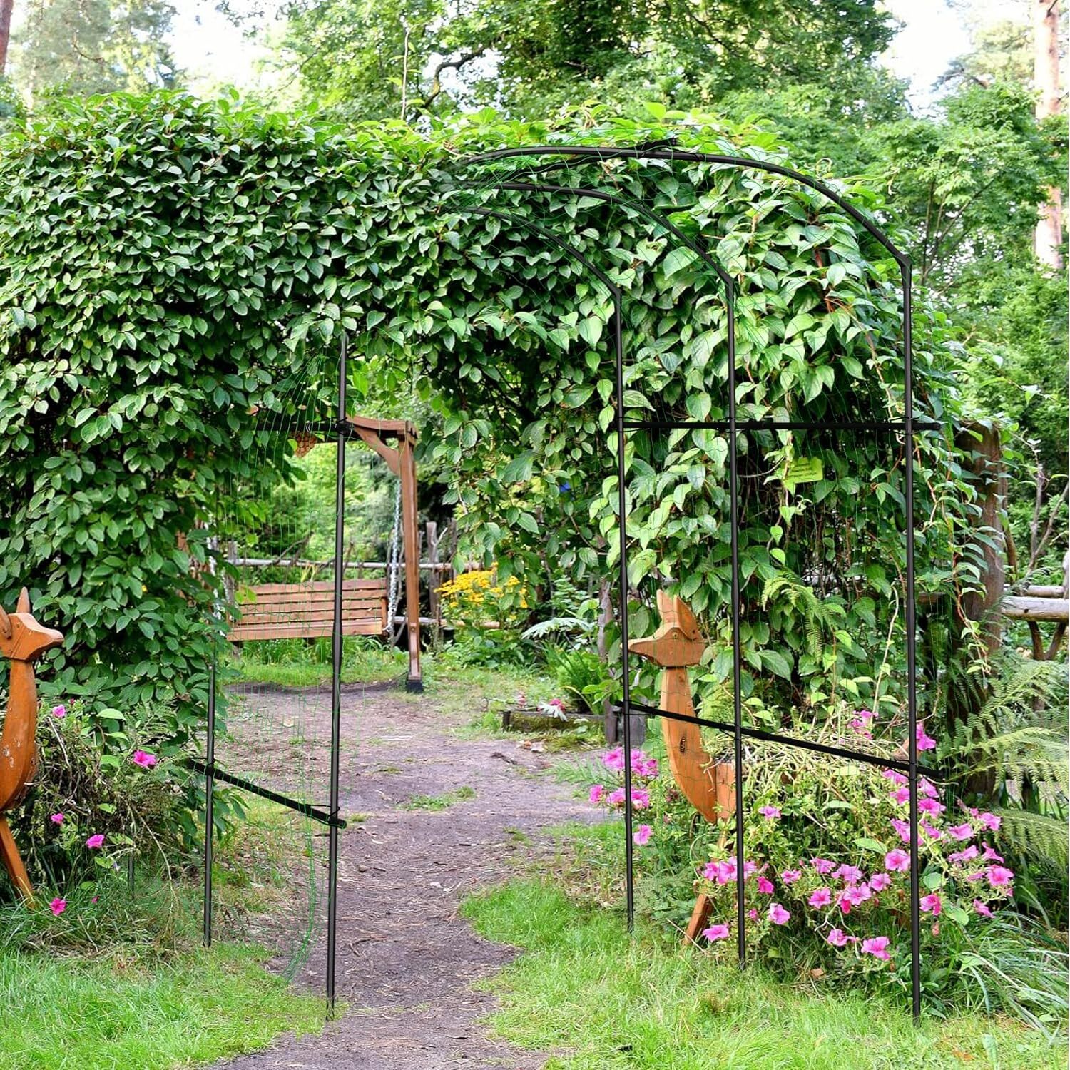 Barbella Garden Arch Trellis Metal Plant Support Trellis Archway for Climbing