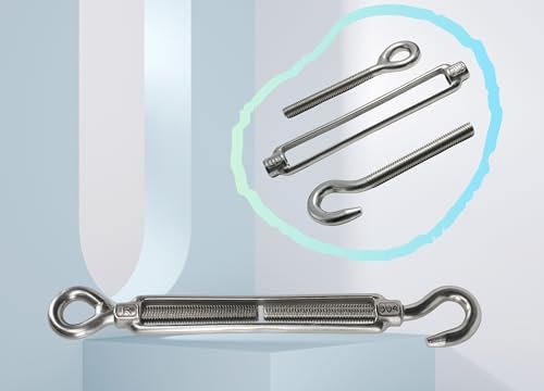 Hook & Eye Turnbuckle for Cables Wire,304 Stainless Steel Turnbuckles Hook