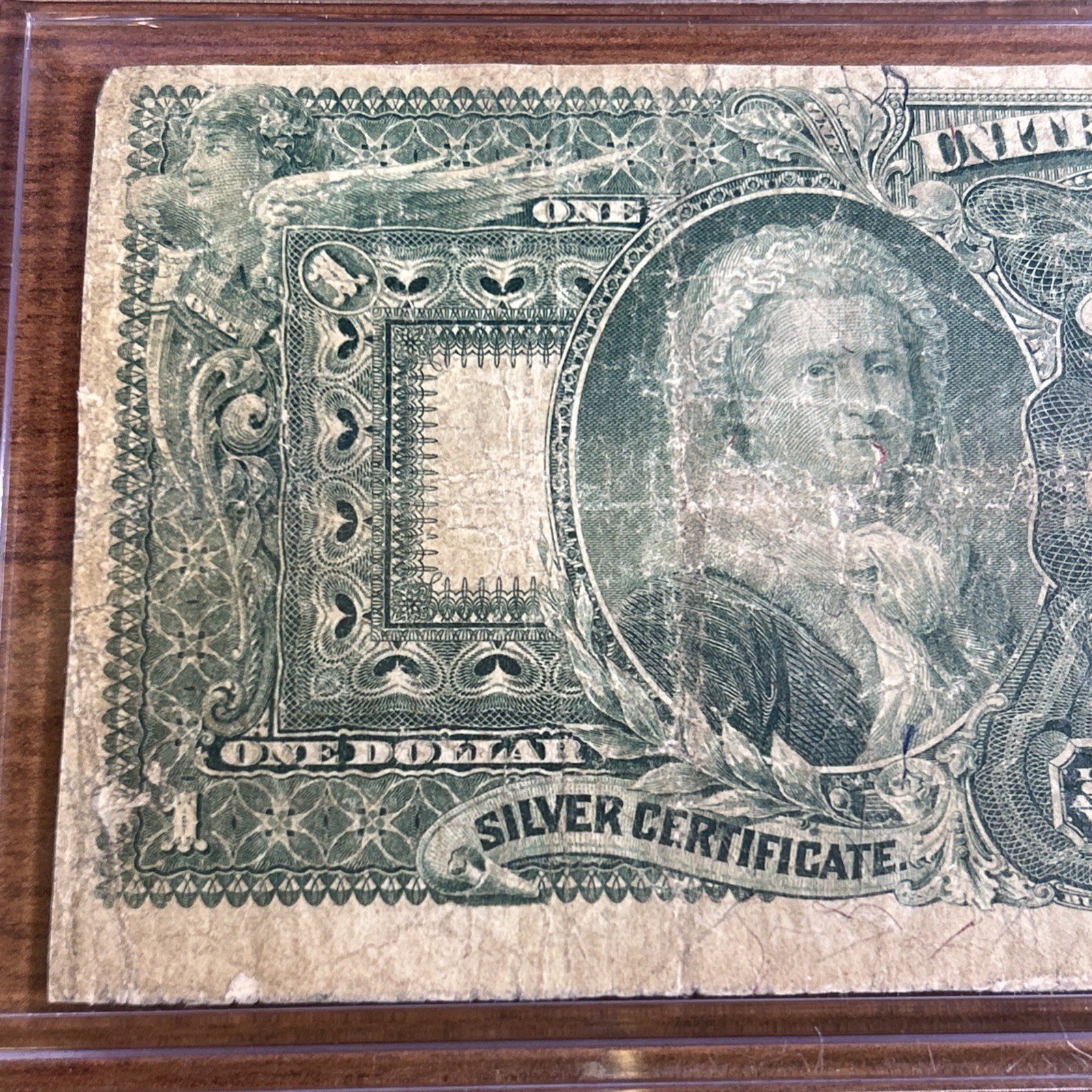 1896 $1 Educational Silver Certificate Well Circulated