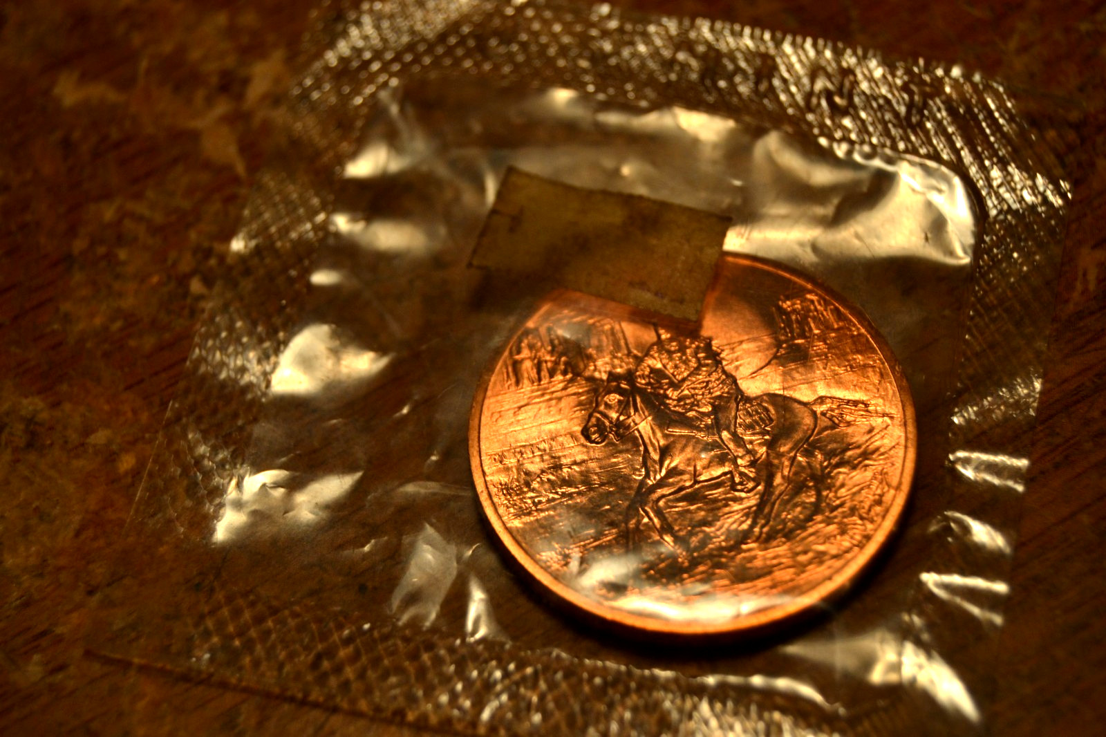 Coin Medal John Wayne American Commemorative Bronze Token 1979 Cowboy Vintage