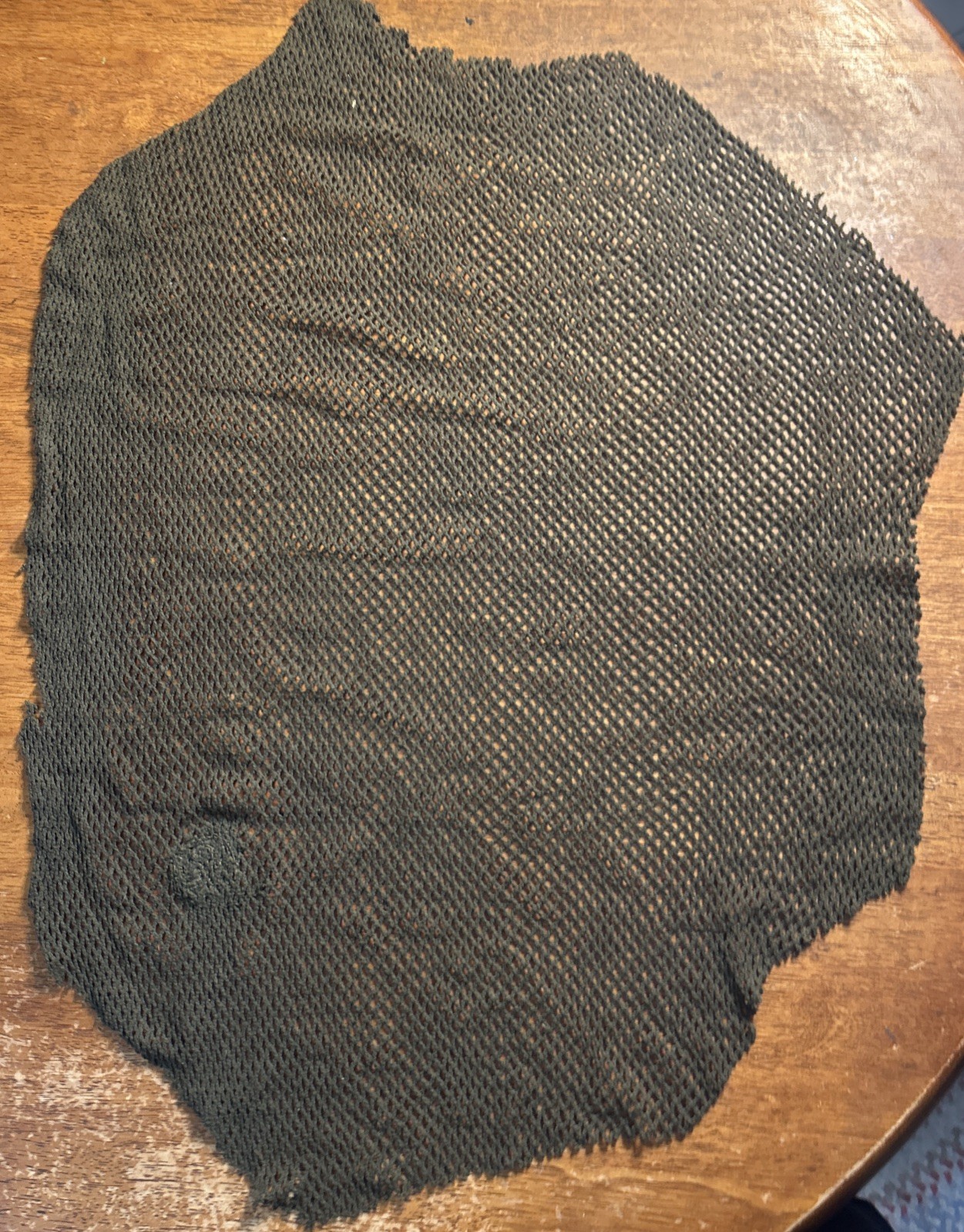 ORIGINAL WWII Woven Square Pattern M1 Helmet Net from US GI OD Camo Shrimp Net 1