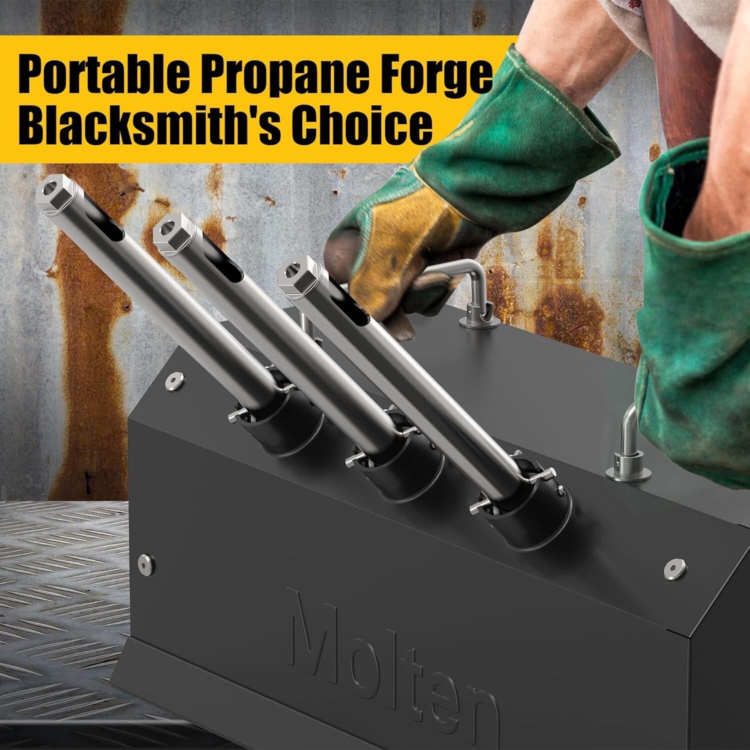 Three Burner Propane Forge for Home＆Professional, Gas Forge-Efficient Heating