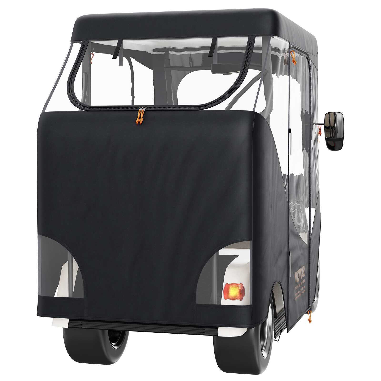 VEVOR 2 Passenger Golf Cart Cover Waterproof Driving Enclosure 600D Polyester