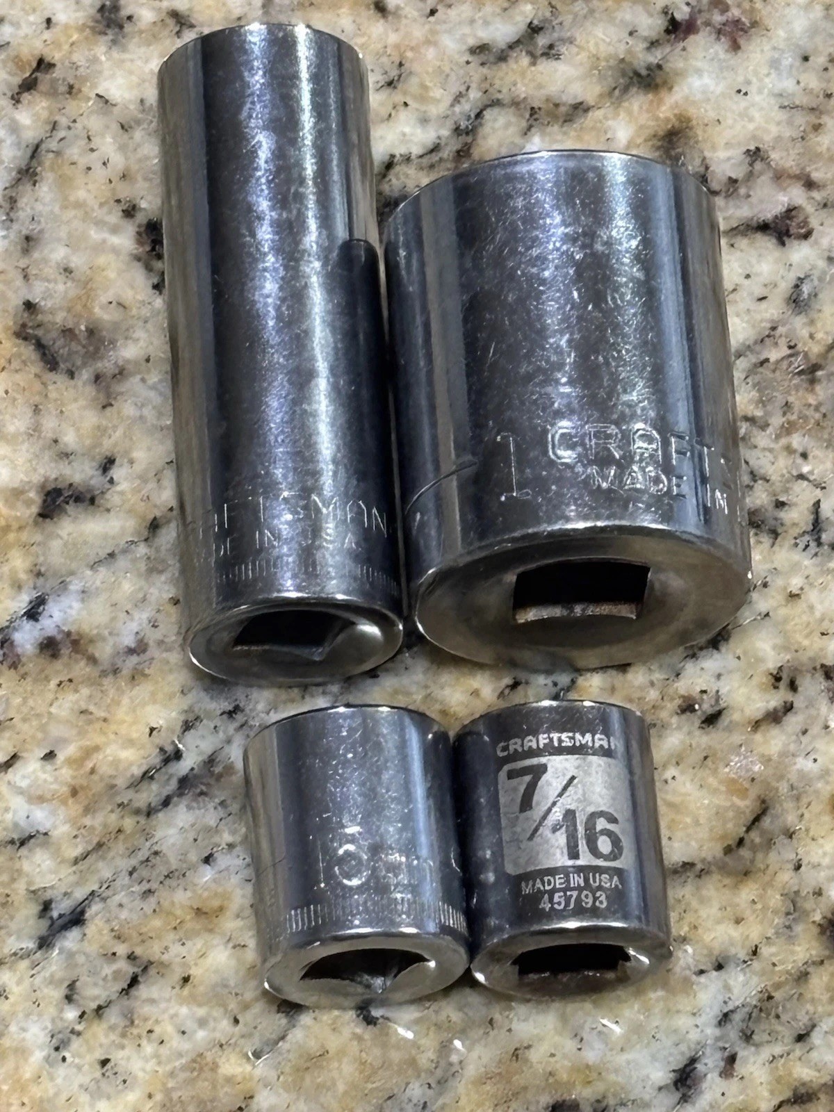 USA CRAFTSMAN SOCKETS - METRIC AND SAE STANDARD - BUY MORE AND SAVE!