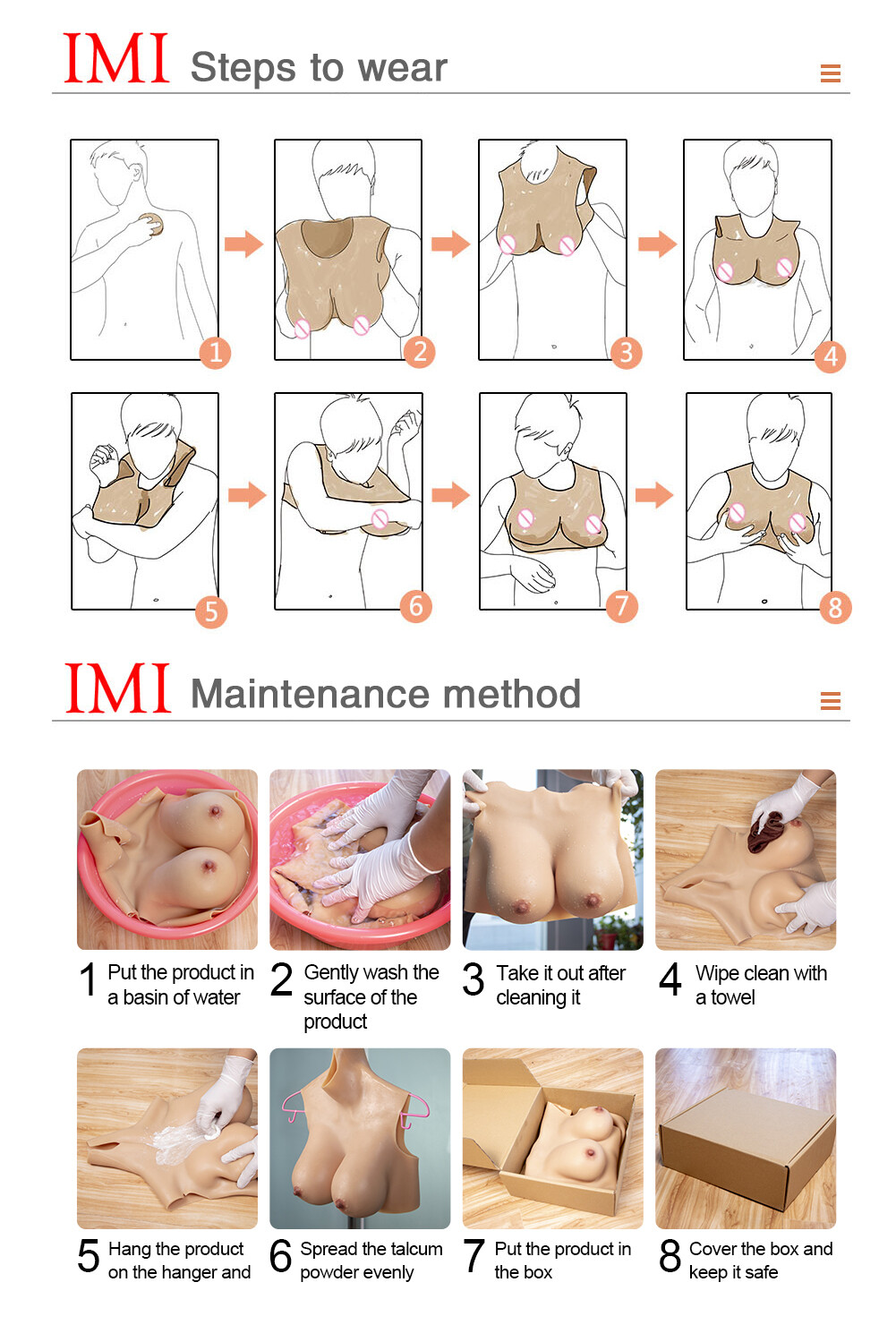 IMI Silicone Pregnant Belly Artificial Fake Pregnant Belly for Maternity Cosplay