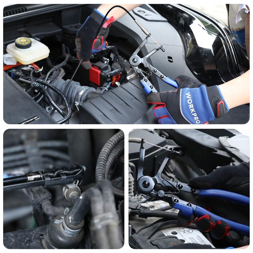 WORKPRO 27" Flexible Hose Clamp Plier Spring Plier Automotive Clamp Removal Tool