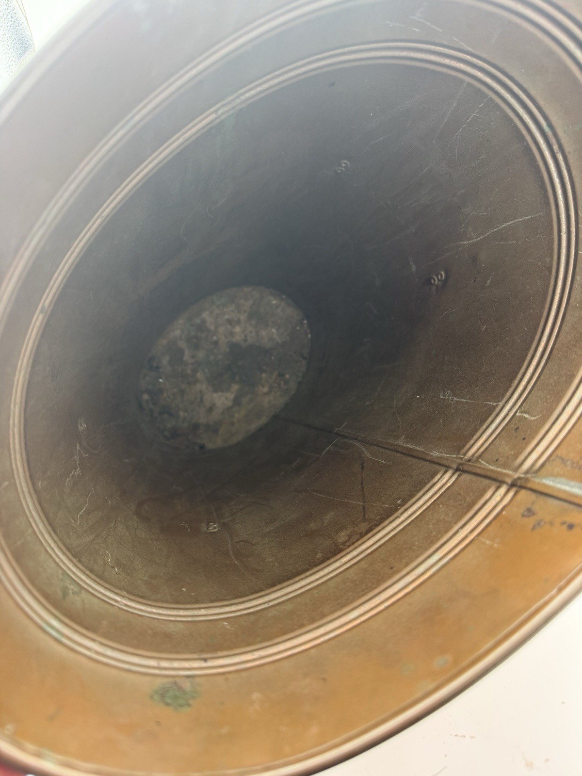 Vintage Umbrella Stand With Delft Style Handles Copper Plated