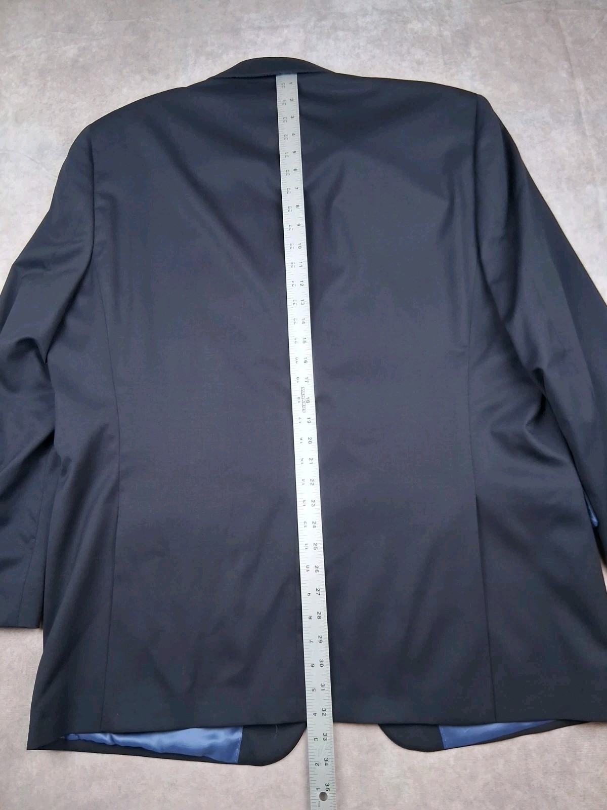 Hart Schaffner Marx Blazer Men 48L Navy Blue Chicago Fit Wool Blend Sport Coat