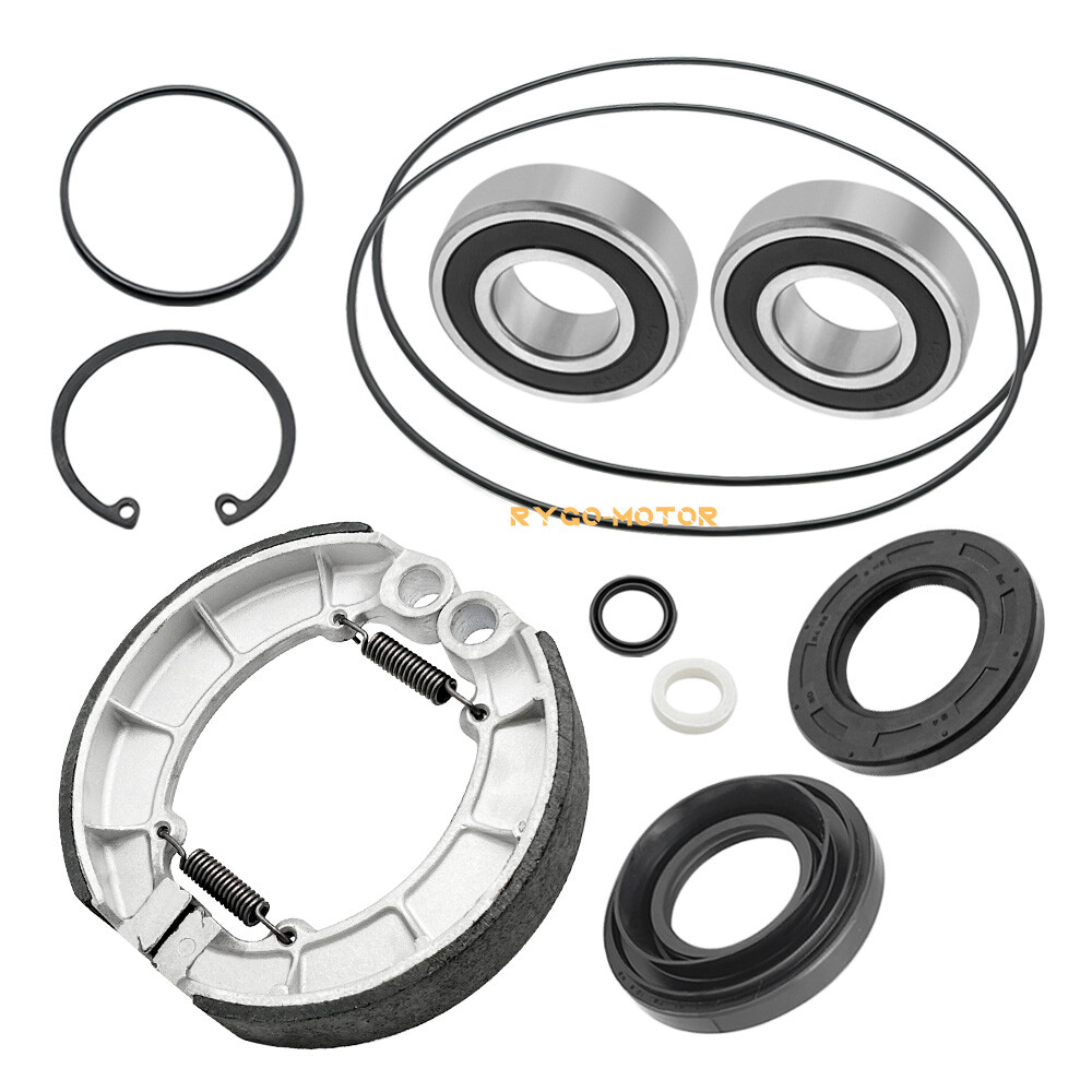 Rear Brake Drum Bearing Seals w/Shoes Kit for Honda Foreman 500 TRX500 2005-2013