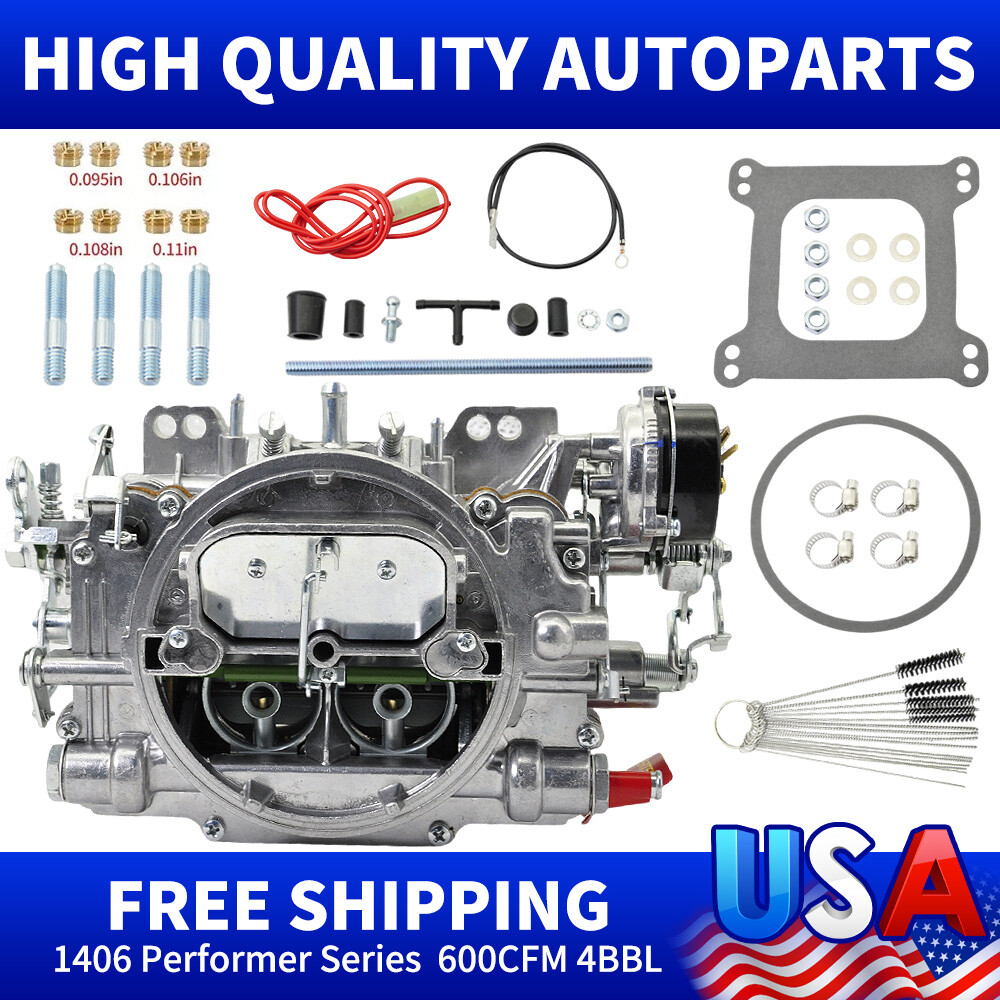 Carburetor w/ Electric Choke For Edelbrock 1406 Performer 600 CFM 4 BBL Chevelle