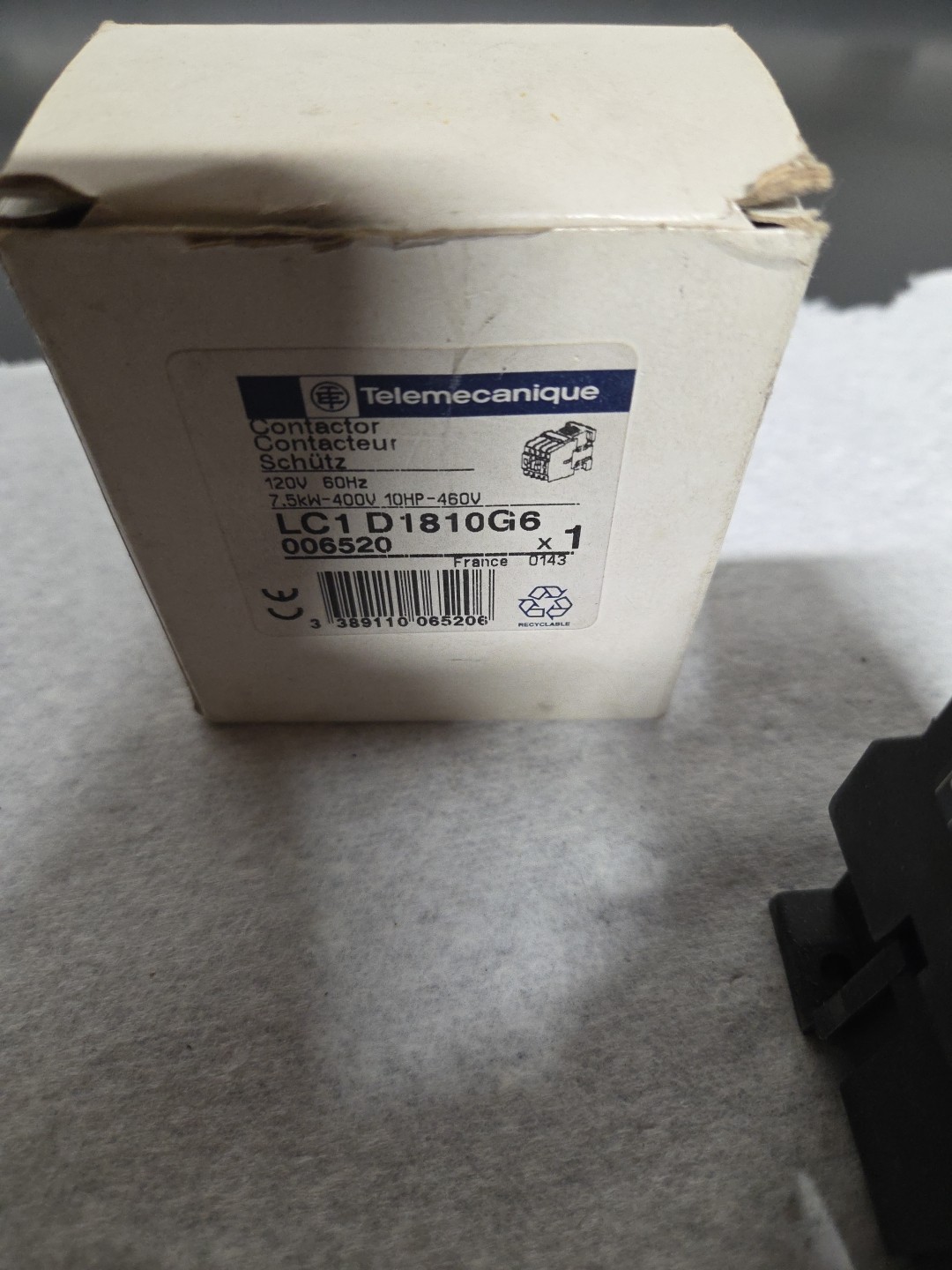 Telemecanique Contactor LC1D1810G6