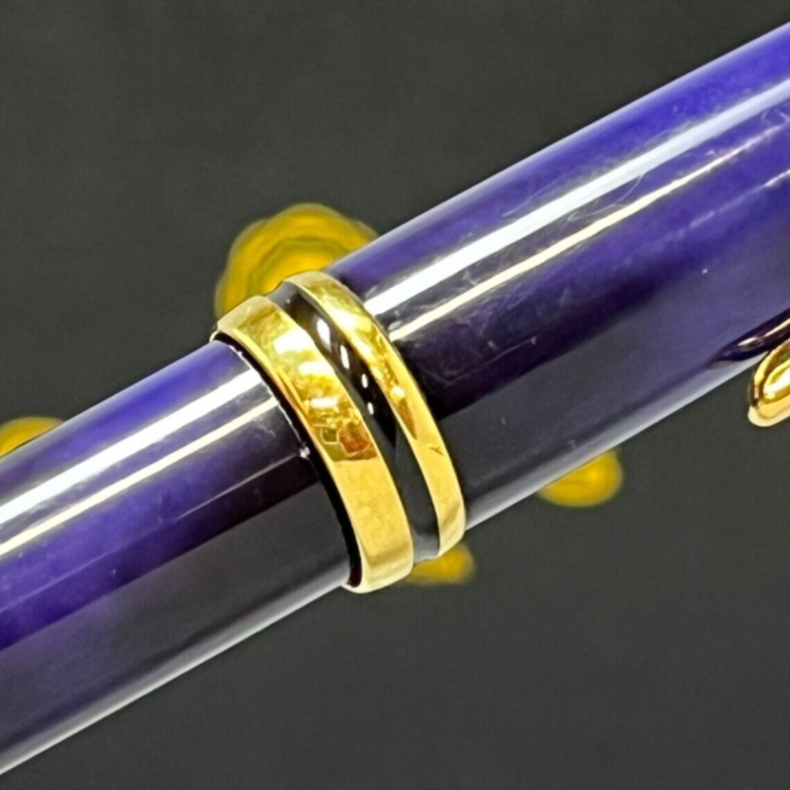 VTG Cross Radiance Blue/Black Swirl & 22K Gold Trim Ballpoint Pen + Premium Box