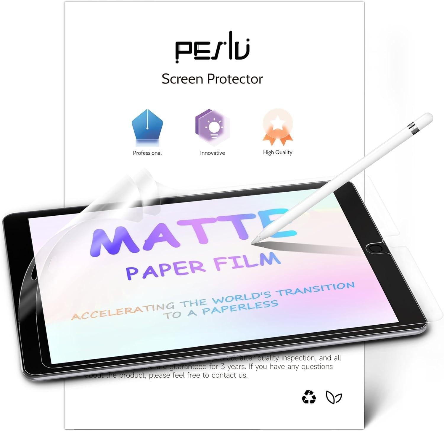 2 Pack Like Paper Screen Protector for Ipad 9th/8th/7th 10.2''(ipad 7/