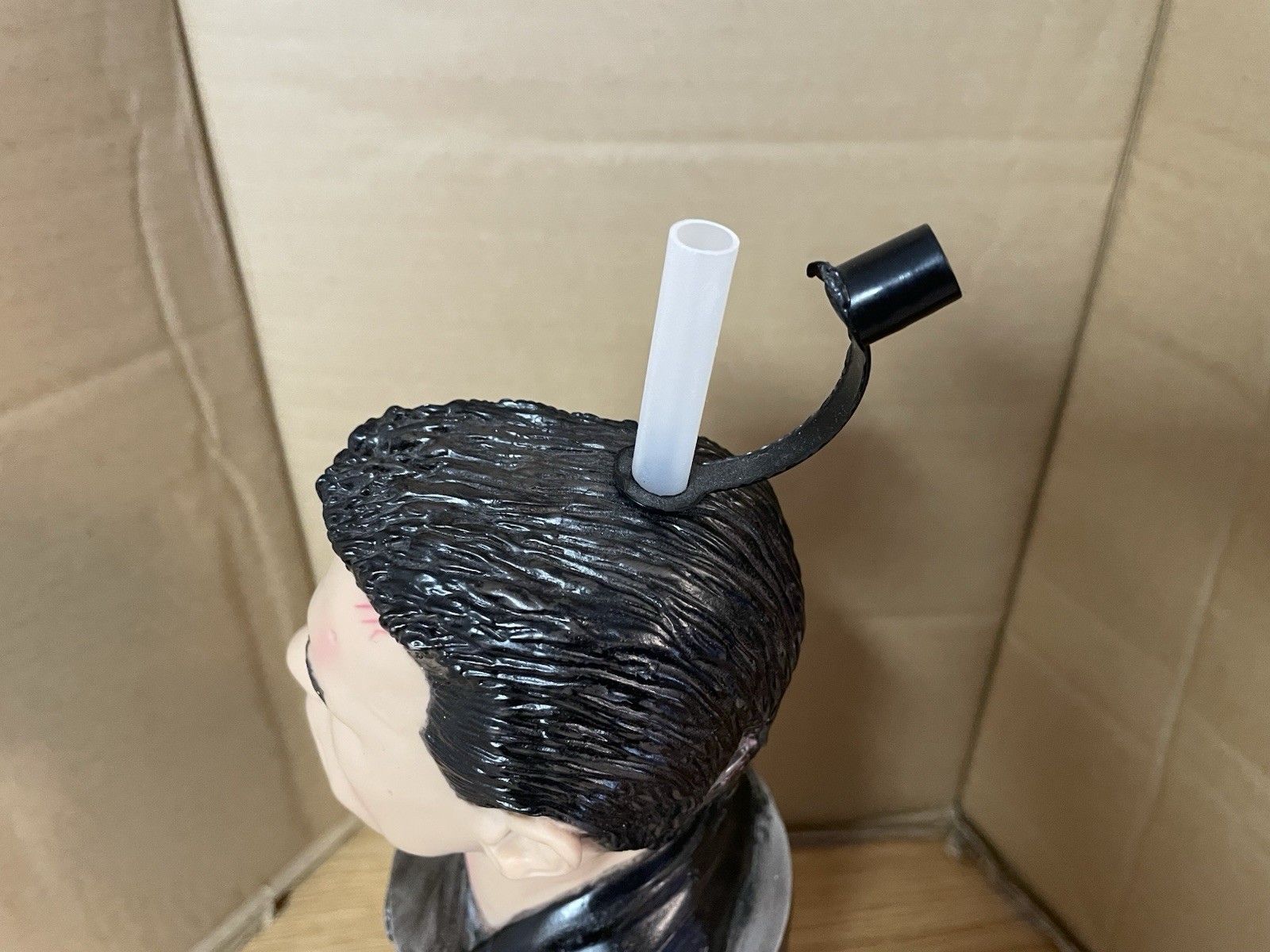 Vtg Terminator 2 T2-3D T800 Head Straw Cup Universal Studios Hollywood 1999