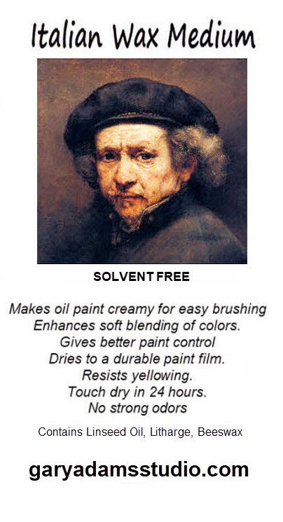 Gary Adams Studio "Italian Wax Medium" for oil painting with FREE shipping!